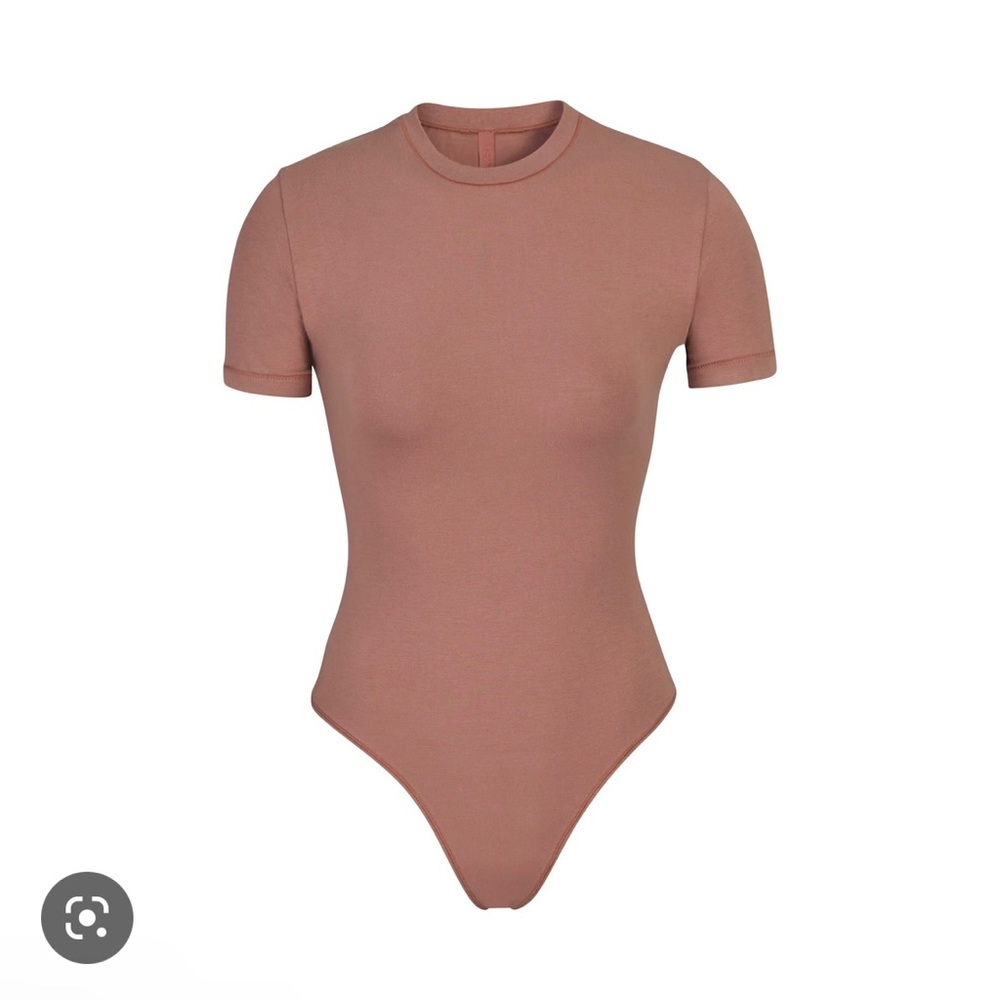 💞SKIMS💞 Cotton Jersey T-Shirt Bodysuit in Rose Clay